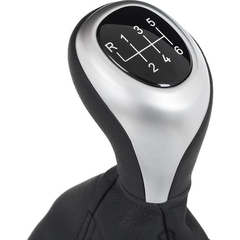 Pomello del cambio a 6 marce nero/argento + guarnizione per BMW Serie 3 F31 Touring 2011 - (1/5)