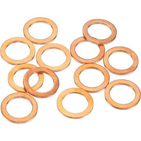 12 Stück verbesserte Kupfer-Flachscheiben 13x19x1,5mm metrisch (1/5)