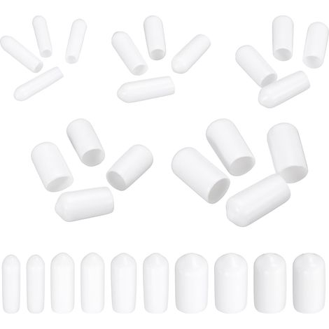 50Pcs Embout Caoutchouc 3mm 4.5mm 6mm 7.5mm 9.5mm Cache Vis Blanc Protection Rond pour Boulon, Tuyau de Plomberie (1/5)
