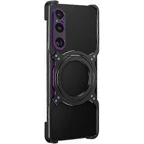 Étui Bumper Métal avec Béquille pour Xperia 1 VI, Coque Magnétique de Protection avec Cadre Renforcé (1/2)