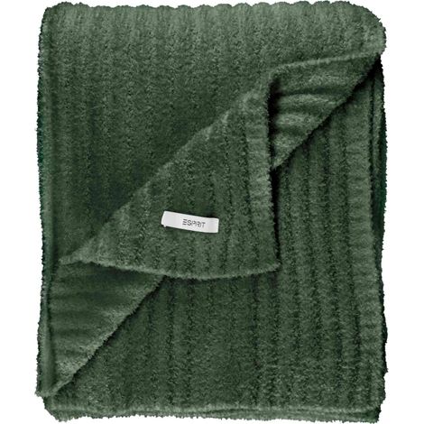 ESPRIT couverture CUDDLE - 1 pièce 130x170 cm, Vert foncé