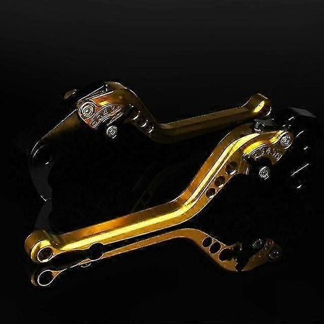 Leviers de frein et d'embrayage 3D pour moto CBR900RR (1993-1999) - Accessoires inclus (levier de frein long doré). (1/5)