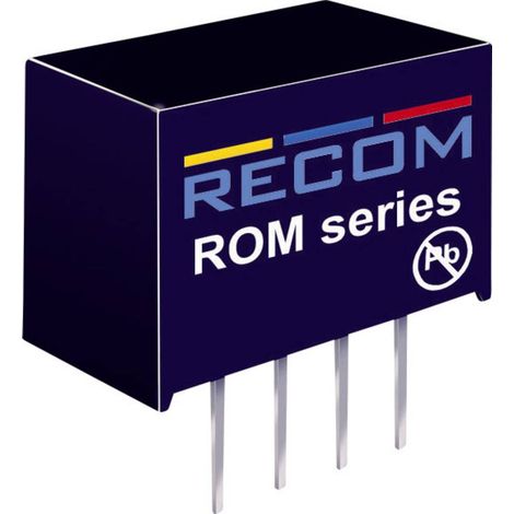 RECOM ROM-1212S Convertitore DC/DC da circuito stampato 12 V/DC 12 V/DC 83 mA 1 W Num. uscite: 1 x Contenuto 1 pz.