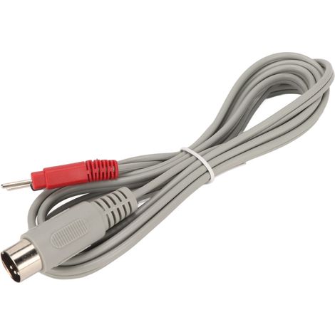 Câble de massage 2 m avec connecteur 5 broches, fil scintillant rouge et noir pour électrodes (1/5)