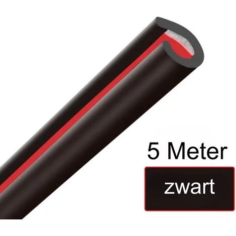 Tira protectora para puerta de coche, color negro, doble cara, 5 metros (1/5)