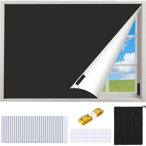 Store Occultant Auto-adhésives sans Perçage, 200 x 148 cm, 100% Opaque, Store Enrouleur, Rideau de Fenêtre, Protection Solaire Intérieure, Compatible, Facile à Transporter pour Le Voyage (1/5)