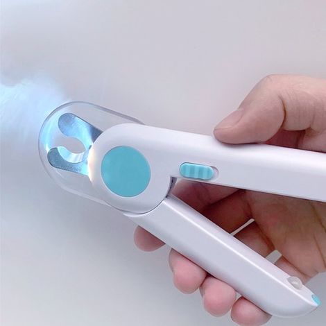 1 pièce - coupe-ongles pour animaux - coupe-ongles pour chats - coupe-ongles - ciseaux à ongles - coupe-ongles pour chat - coupe-ongles électrique - avec éclairage LED - bleu (1/5)