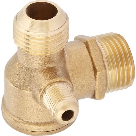 Clapet anti-retour en laiton à filetage mâle 90° pour compresseur d'air, pièces détachées 20 x 19 x 10 mm (1/5)