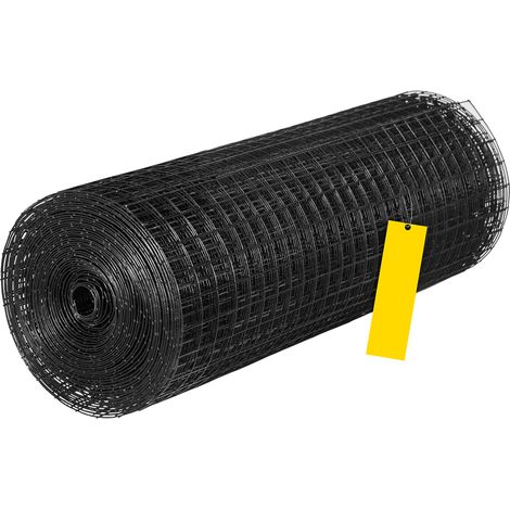 Mophorn Panno per ferramenta, Maglia 48" x 50" e 1"x1", Acciaio zincato rivestito in vinile calibro 16, Recinzione in filo metallico per polli con una pinza tagliente e un paio di guanti in tessuto