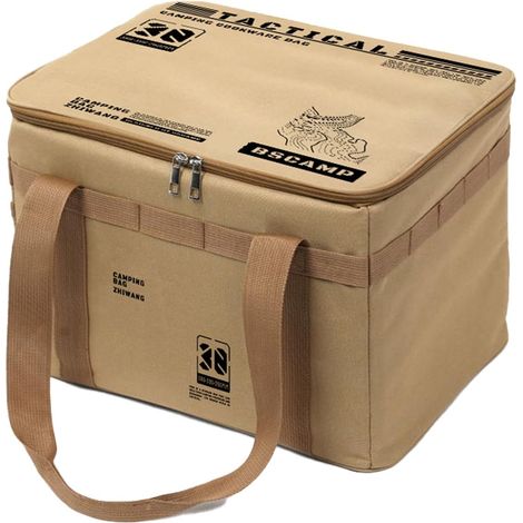 Boîte de rangement d'extérieur pratique multi-compartiments imperméable texture tissu Oxford parfaite pour le camping pique-nique conteneur de rangement (1/5)