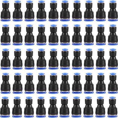 50 raccords de tuyau 2 voies en plastique PBT pour tube pneumatique rapide (1/5)