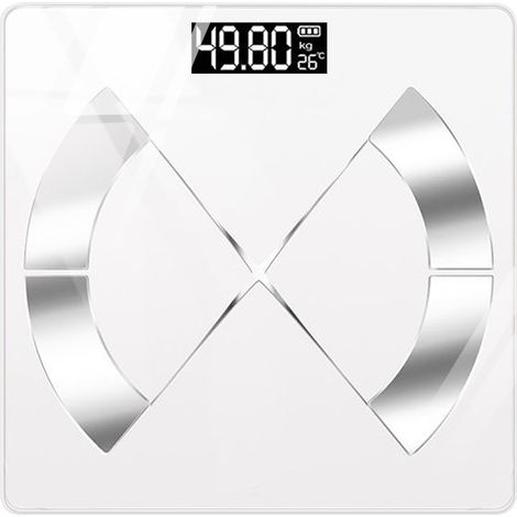 Filiyano-Balance électronique personnelle rechargeable. Elle peut peser des objets de 0,2 à 180 kg. Blanche.