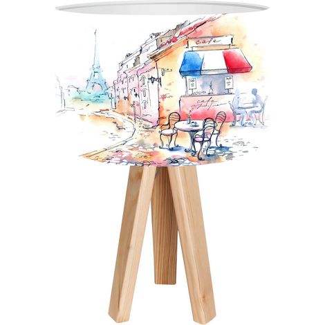 Lampe de chevet city foto-120 - Bois clair (1/3)