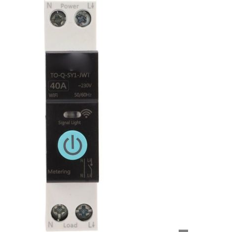 Disjoncteur rail DIN WIFI intelligent 40A télécommande 3 modes minuterie maison connectée (1/4)