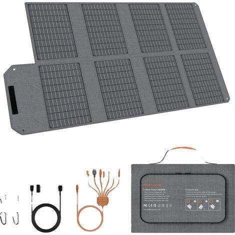 Panneau Solaire, Haute Efficacité, Design Portable, Panneau solaire 80W (1/2)