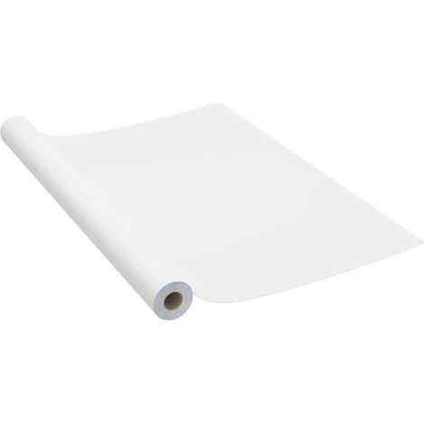 Film adhésif pour meubles, blanc, 500 x 90 cm, en PVC (1/5)