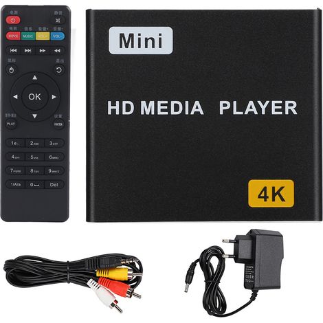 Lecteur Multimédia Numérique 4K HDMI USB SPDIF, 100-240V avec Prise EU pour Home Cinéma (1/5)