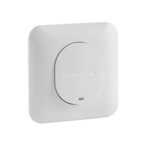 Schneider Electric – Inter va-et-vient 10A lumineux LED 1.5mA encastré blanc – Plaque de finition et griffes de fixation Ovalis – Pour installation électrique