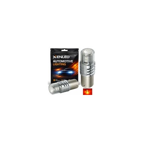 2 x AMPOULES P21/4W 12-LED ROUGE Super Canbus 350Lms XENLED 21W - PALLADIUM - BAZ15D (1/5)