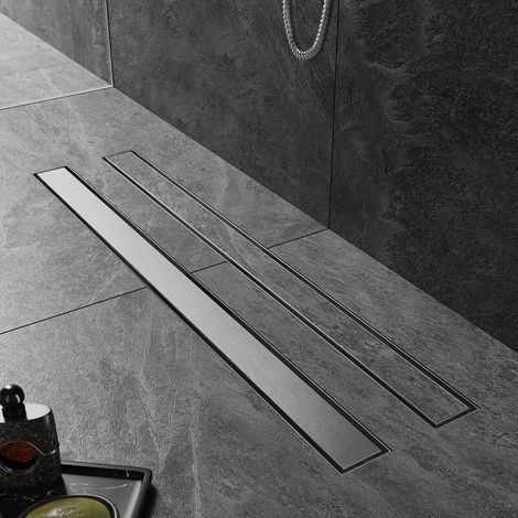 50 cm italienische Duschrinne zum Verfliesen, 2-in-1-Modell, Duschbodenablauf, Edelstahl