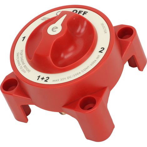 Drehknopf-Batteriewahlschalter, 3 Bolzen, 350 A, 32 V, Batterietrennschalter für Freizeitfahrzeuge, Boote und Automobile 9002E (4 Positionen) (1/5)
