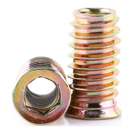 royaluxe-Pack de 20 pièces M6/M8/M10 Écrou hexagonal fileté en alliage de zinc, Écrous d'Insert en alliage de zinc Assortiment (M825mm) (1/5)