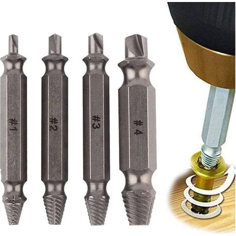 Screw Extractor,Broken Screw Extractor,Damaged Screw Extractor,Broken Screw Extractor,Screw Extractors,for Easily Removing Damaged Studs and Bolts,4 Pieces