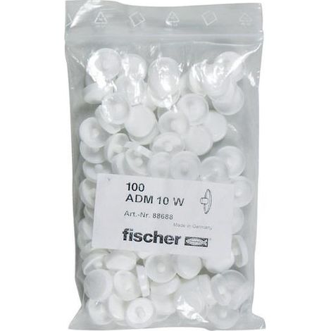 Fischer 100x Abdeckkappe ADM 10 W weiß - 088688 (1/2)