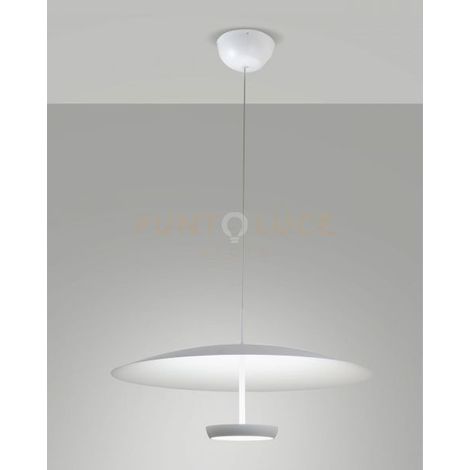 YUKO SOSPENSIONE BIANCA A LED 3000K - 40W - 3200 lm DIMMERABILE