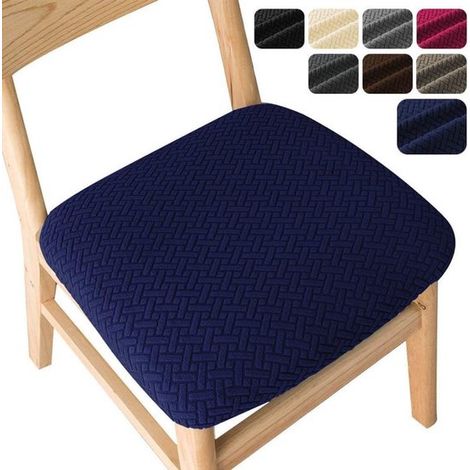 Fundas elásticas para sillas (paquete de 4)，Fundas protectoras，estilo minimalista，Dimensiones: Largo 38，48 cm，48 cm，Ancho 38，Alto 7，10 cm (1/5)