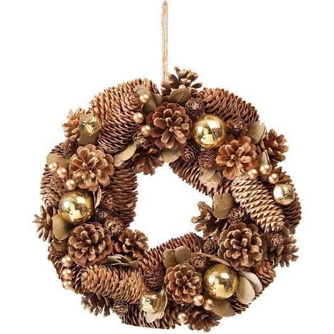 Gold Balls & Berries Wreath - 30cm (12) Diameter (P027743)