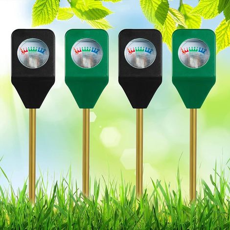 Paquete de 10 mini higrómetros portátiles, medidores de humedad del suelo para plantas en maceta.