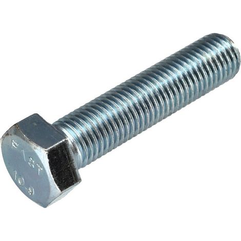 Vis métaux Tête hexagonale TH M16X45 Classe 10.9 Acier zingué-5 pièces