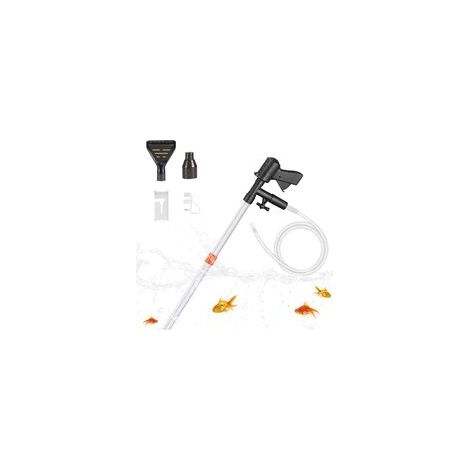 Aquarium Gravel Cleaner, 3 en 1 Changeur d'eau D'aquarium, avec Bouton de Pression d'air et contrôleur de débit d'eau pour changer l'eau, laver le sable, les algues d'aquarium (1/5)