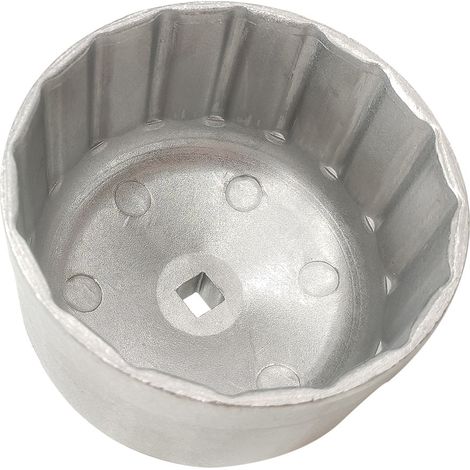 Clé de filtre à huile Style cartouche 86mm, 16 cannelures, outils de retrait de bouchons de boîtier, remplacement argenté pour BMW Volvo (1/5)