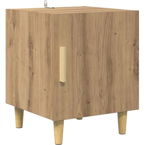 Maison Exclusive - Armadio da Notte Rovere artigianale 40 x 40 x 50 cm