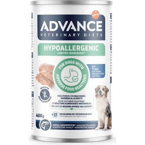 Advance Hypoallergenic Limited Ingredients - Trucha - Alimento Húmedo Completo y Equilibrado Monoproteico - 400 g