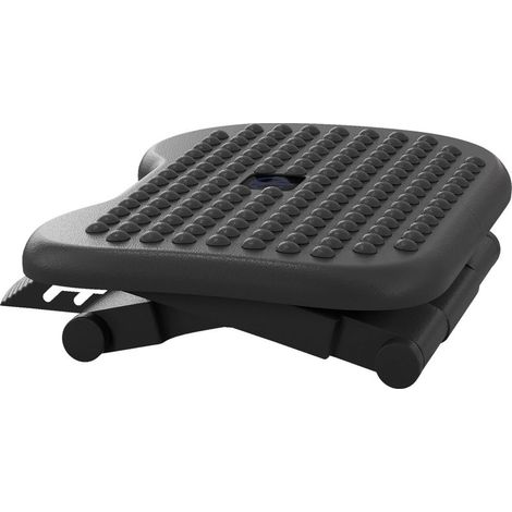 Repose-pieds ergonomique de bureau hauteur et inclinaison réglables 46 x 35 cm noir (1/5)