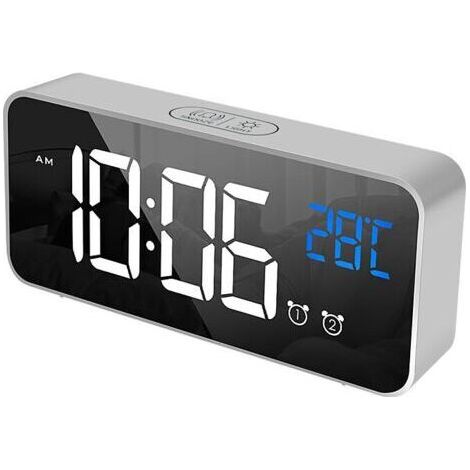 Réveil portable rechargeable par USB, avec veilleuse LED pour favoriser le sommeil (1/5)