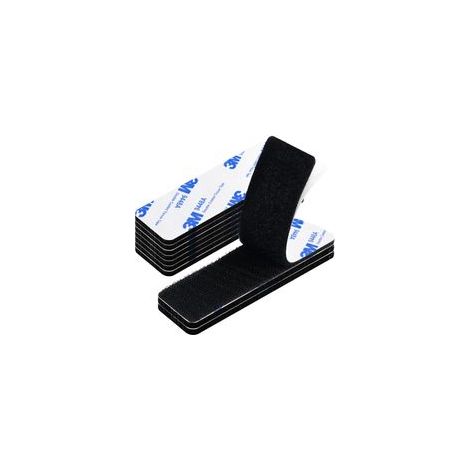 10 Pièces Scratch Autocollant Double Face, Ruban Adhésif Double Face, Bande Agrippantes Adhésives Extra Fort Rectangle Adhésif Double Face Puissant Réutilisable 3 x 10cm