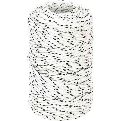 Multipurpose Utility Rope 2 mm 100 m White Polyester vidaXL (1/5)