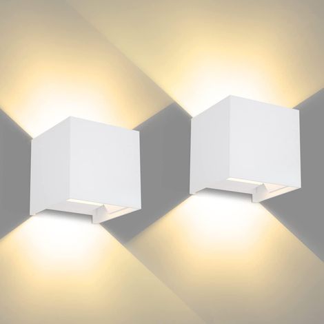 2 Pièces Applique Murale LED, Aluminium IP65, 15W 3000K, Angle Réglable, Intérieur Extérieur (1/5)
