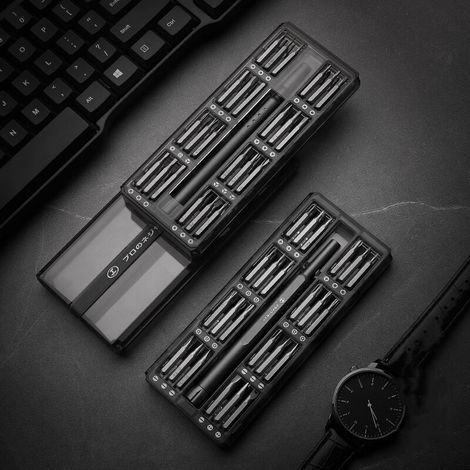 Mini jeu de tournevis électrique, jeu de tournevis magnétique, foret de précision, kit de tournevis de réparation pour tablette de téléphone portable (cristal 49 en 1) (1/5)