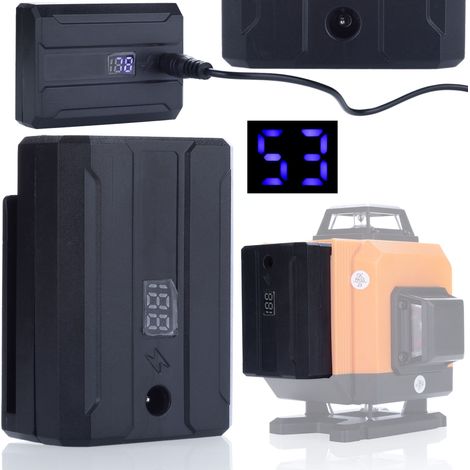Batteria con Display 3500 mAh per Livella Laser Rosfix – Alta Capacità, Sicurezza  3.7V, 4.2V, 5V  Compatibile con Hilda, Pracmanu, HECKERMANN