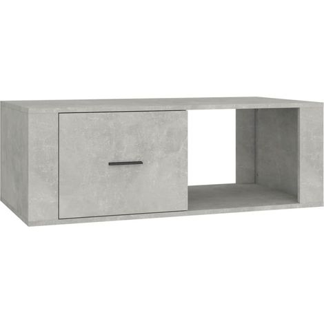 Table basse Gris béton 100x50,5x35 Bois d'ingénierie (1/5)