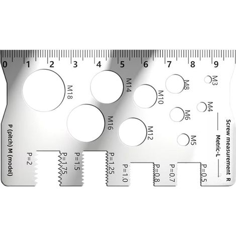 Jauge de filetage Mesure Portable Précise De Vis À Échelle Claire  Outil Mesure Filetage Portable Pour Ingénieurs, Électriciens, Charpentiers, Passionnés De Réparation (1/5)
