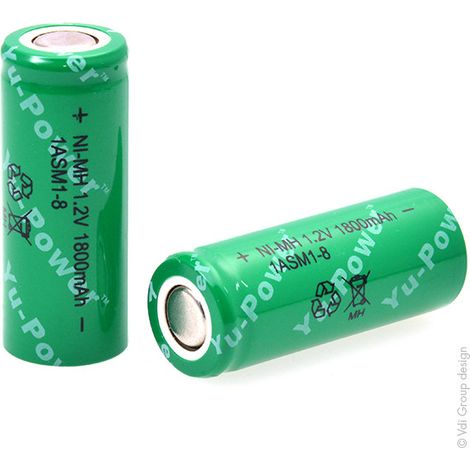 Yuasa - Accus NiMH ls 4/5A 1ASM1-8 1.2V 1800mAh FT