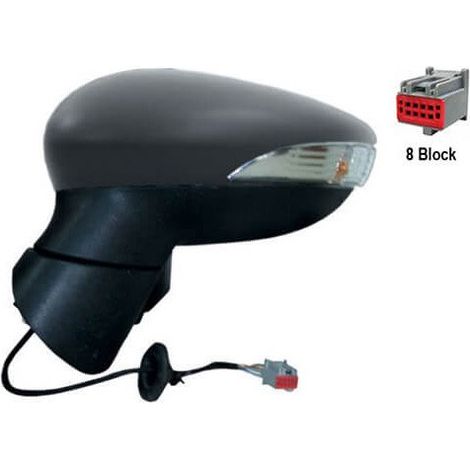 Rétroviseur électrique gauche asphérique à peindre Ford Fiesta MK6 phase 1 2008-2012