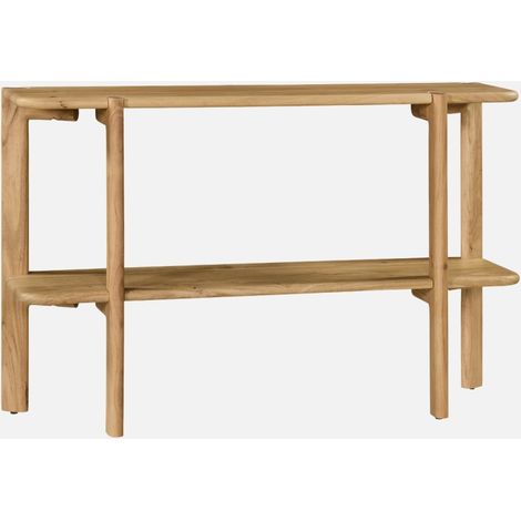 Consolle esotica in legno di acacia con 1 ripiano (1/5)
