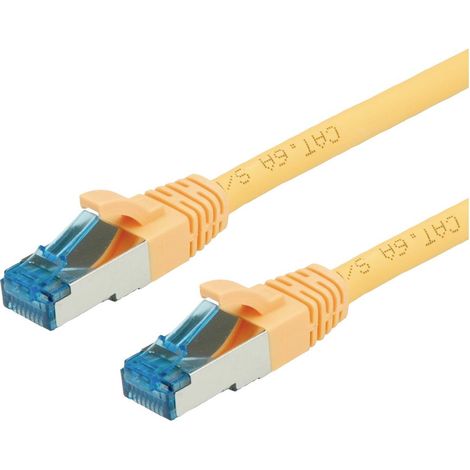 Value 21.99.1934 RJ45 Câble réseau, câble patch CAT 6a S/FTP 0.30 m jaune 1 pc(s)